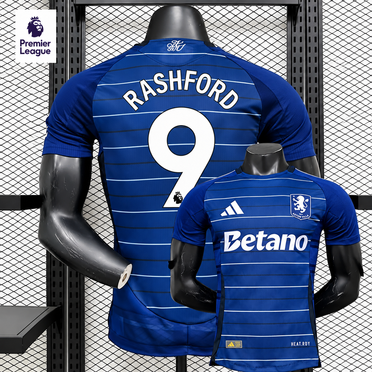 Aston Villa 2024-25 Away Jersey #9 Rashford Player Version