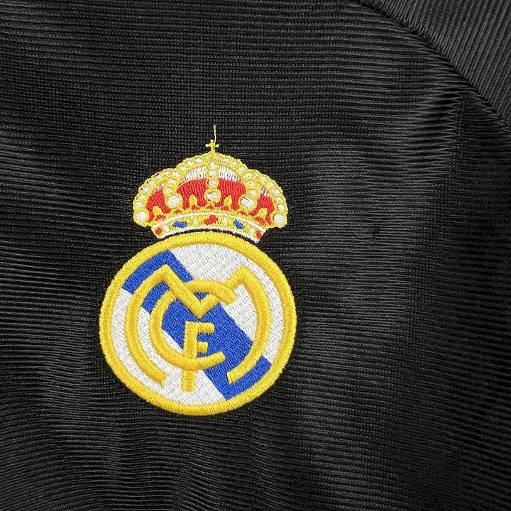 1998/99 Real Madrid Retro Away Black Jersey #7 Raul UCL Personalized