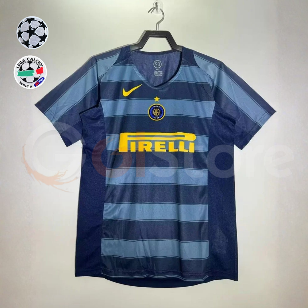 Inter Milan 2004-2005 Retro Third Away Short Sleeve Jersey Serie A UCL Patch Personalized Rare