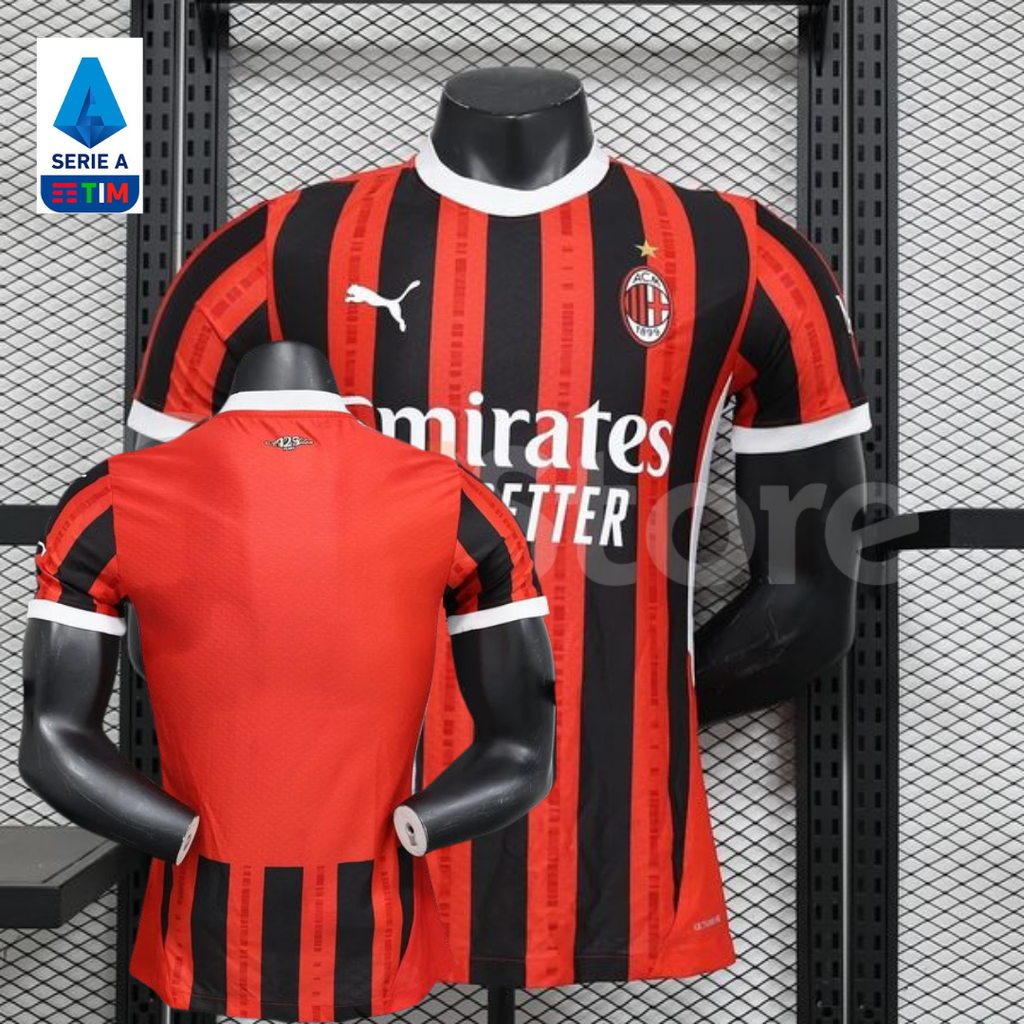 AC Milan 2024-25 Home Jersey Short Sleeve Custom