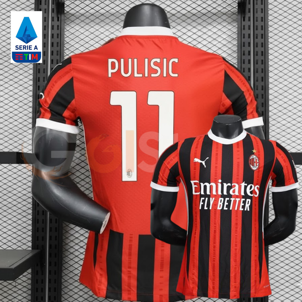 AC Milan 2024-25 Home Jersey Short Sleeve #11 Pulisic