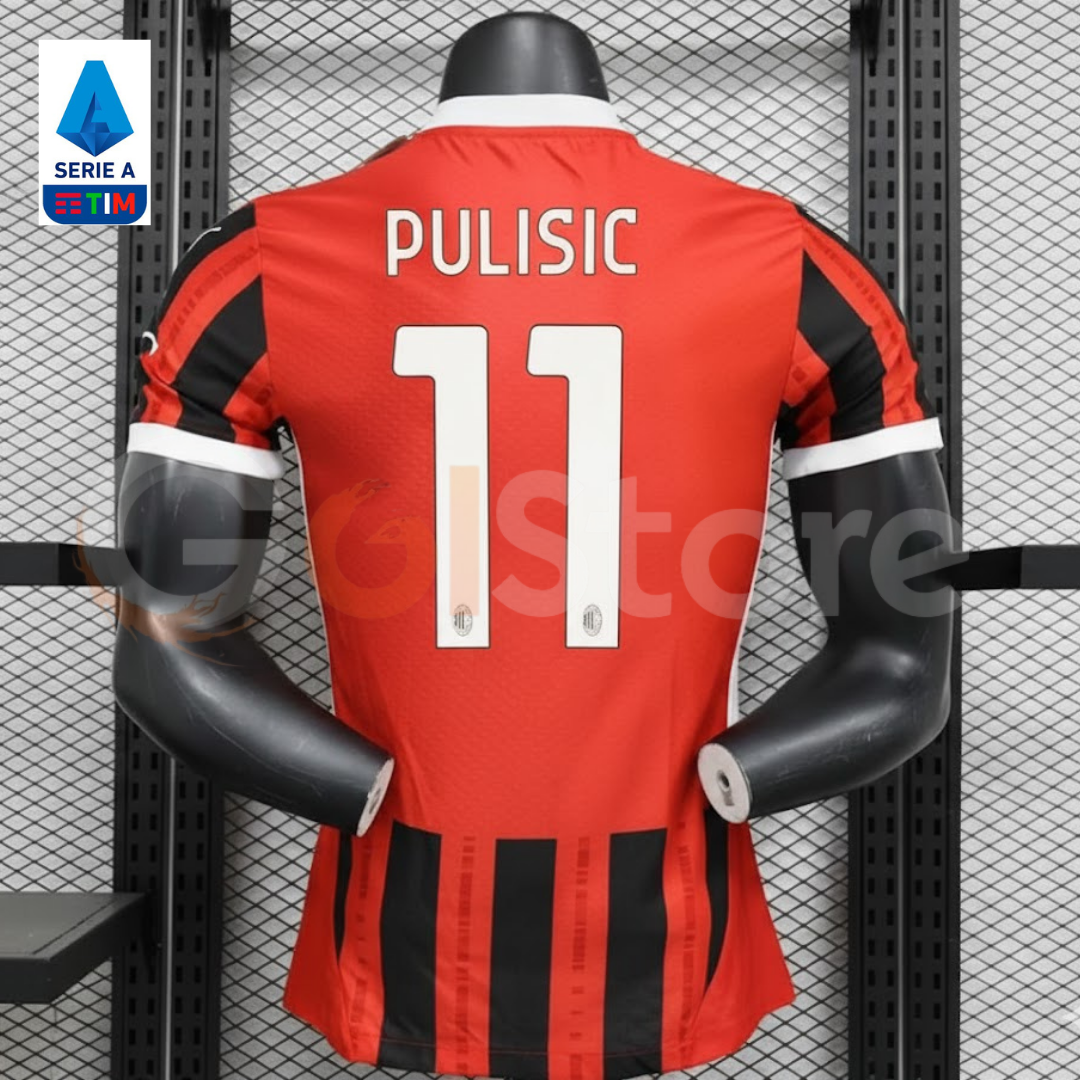 AC Milan 2024-25 Home Jersey Short Sleeve #11 Pulisic