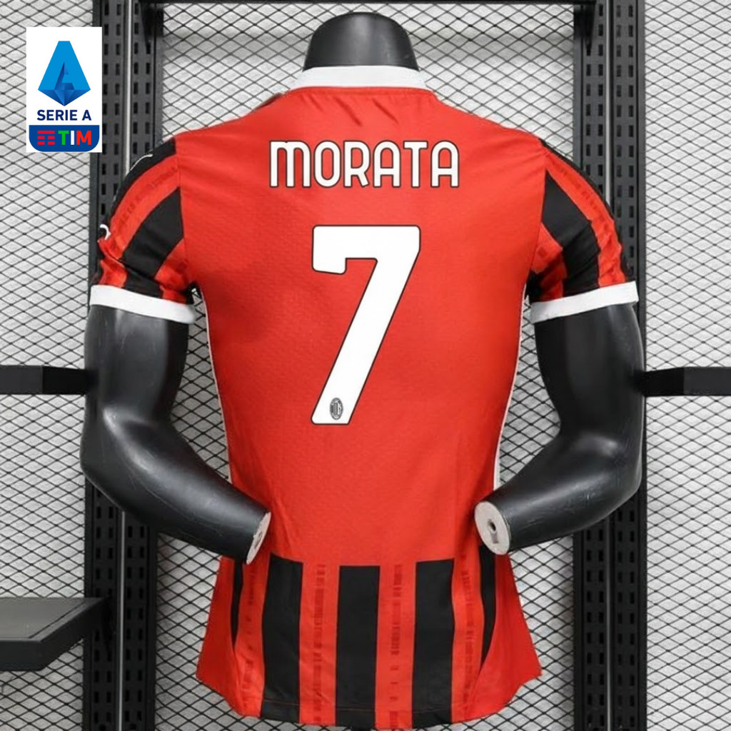 AC Milan 2024-25 Home Jersey Short Sleeve #7 Morata