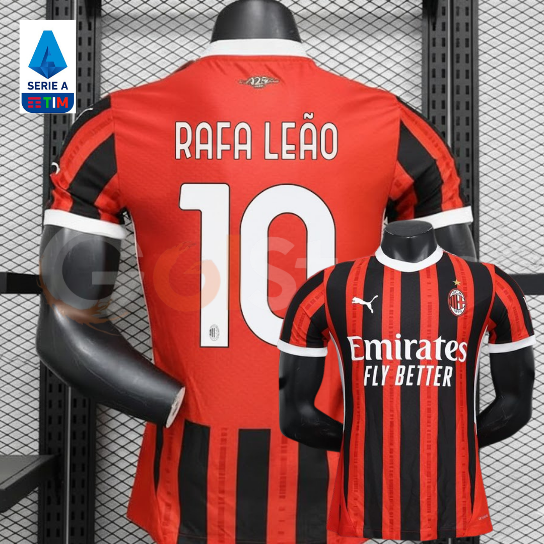 AC Milan 2024-25 Home Jersey Short Sleeve #10 Leao