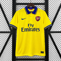 Arsenal FC 2013-2014 Retro Away Jersey | Custom Name & Number Men's Soccer Shirt - Short Sleeve Yellow & Blue Edition with Optional UCL or Premier League Patches