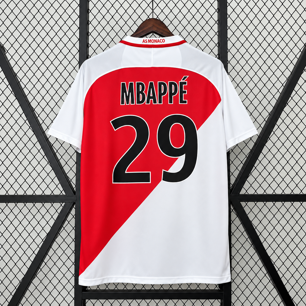 Retro AS Monaco 2016-17 Home Jersey #29 Mbappe