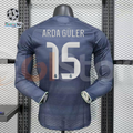 2025/26 Real Madrid Player Version Third Long Sleeve Jersey #15 Arda Guler UCL Personalized