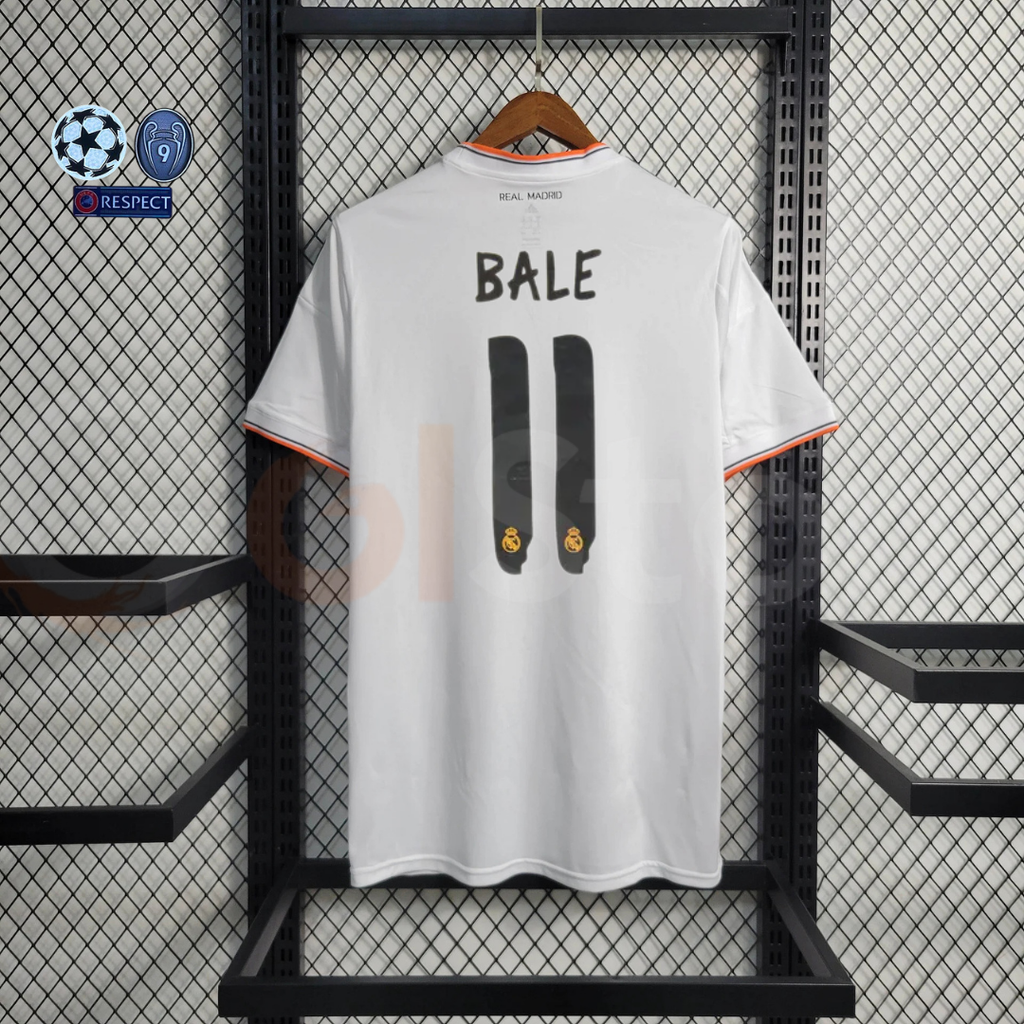 2013/14 Real Madrid Retro Home Jersey #11 Bale UCL Personalized