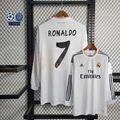 2013/14 Real Madrid Retro Home Jersey Long Sleeve #7 Ronaldo UCL Personalized