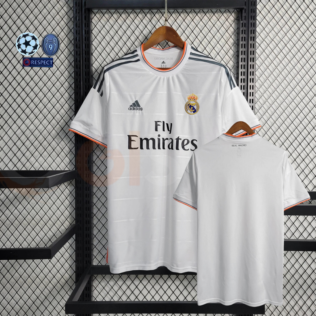 2013/14 Real Madrid Retro Home Jersey UCL Personalized