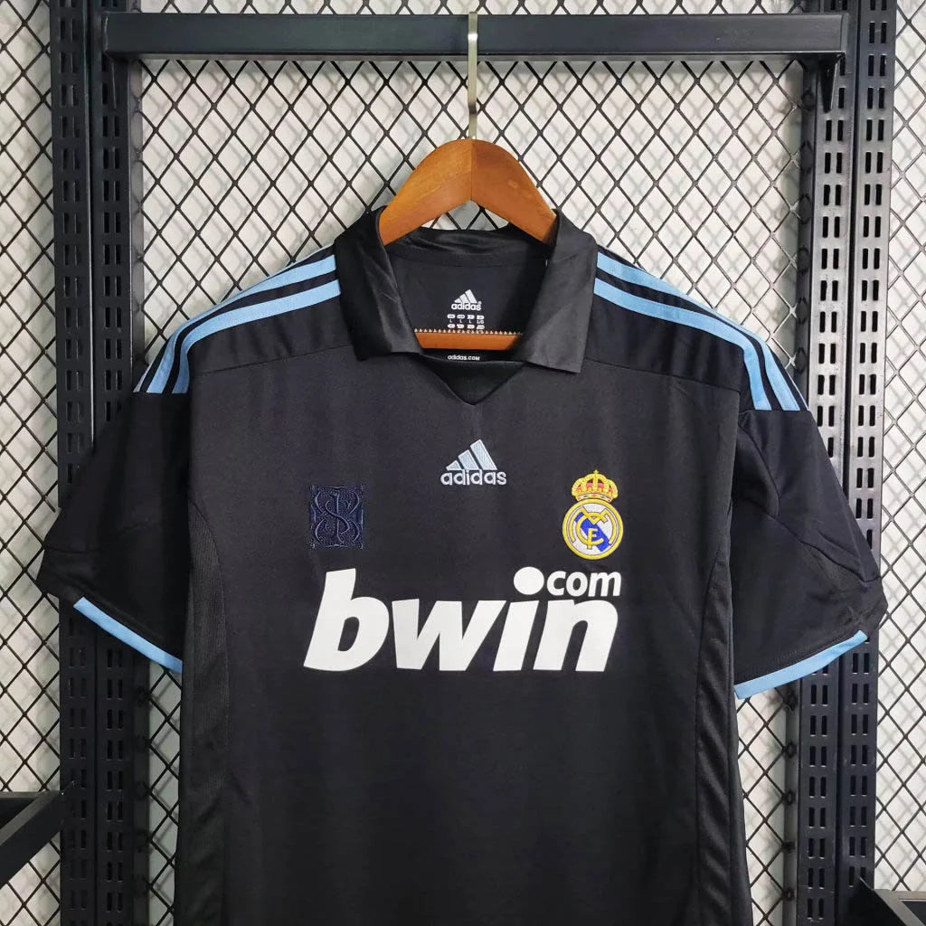 2009/10 Real Madrid Retro Away Black Jersey #11 Benzema La Liga Personalized
