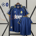 1998/00 Real Madrid Retro Away Navy Blue Jersey UCL & La Liga Patch Personalized