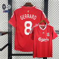 2008-2009 Liverpool Retro Red Home Short Sleeve Jersey #8 Gerrard Personalized UCL Patch