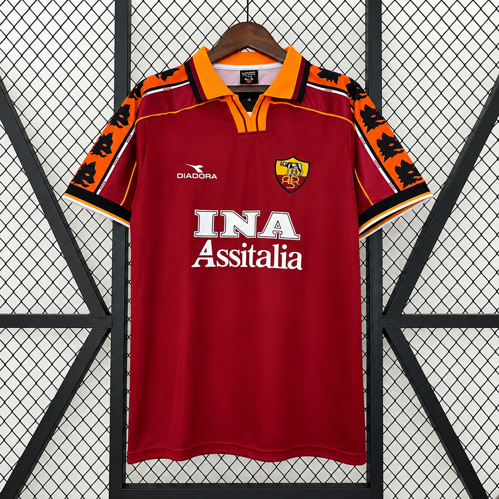 Retro AS Roma 1998-99 Home Jersey Custom Fan Shirt