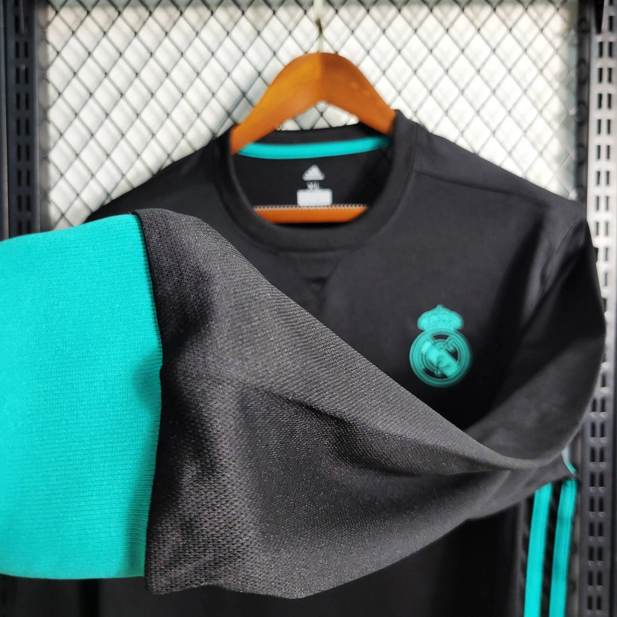 2017/18 Real Madrid Retro Away Black Jersey Long Sleeve UCL Personalized