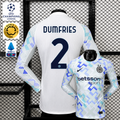 Inter Milan 2025 2026 Away Long Sleeve Denzel Dumfries 2 Jersey Football Shirt