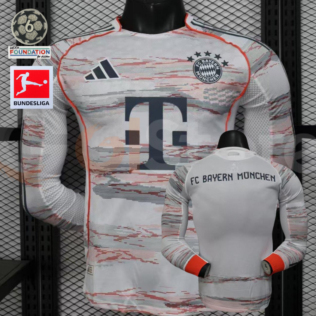 Bayern Munich 2025–2026 Away Long Sleeve Player Jersey