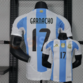 Argentina 2024-25 Home Player Version Short Sleeve Jersey #17 Garnacho Personalized S-2XL