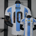 Argentina 2024-25 Home Player Version Short Sleeve Jersey #10 Messi Personalized S-2XL