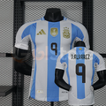 Argentina 2024-25 Home Player Version Short Sleeve Jersey #9 J.Alvarez Personalized S-2XL