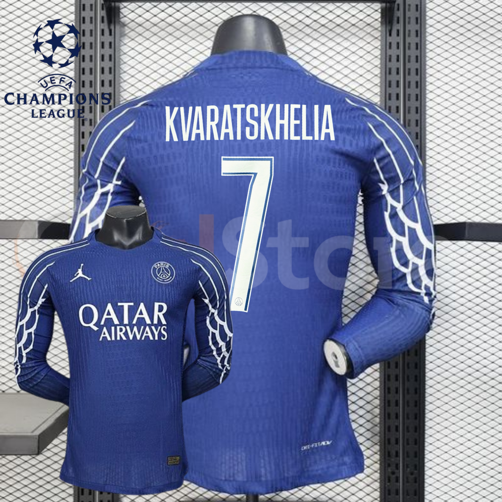 PSG 2025–2026 Third Long Sleeve Player Jersey – Kvaratskhelia #7