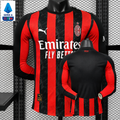 AC Milan 2025-26 Home Jersey – Custom Name & Number | Long Sleeve | S–2XL
