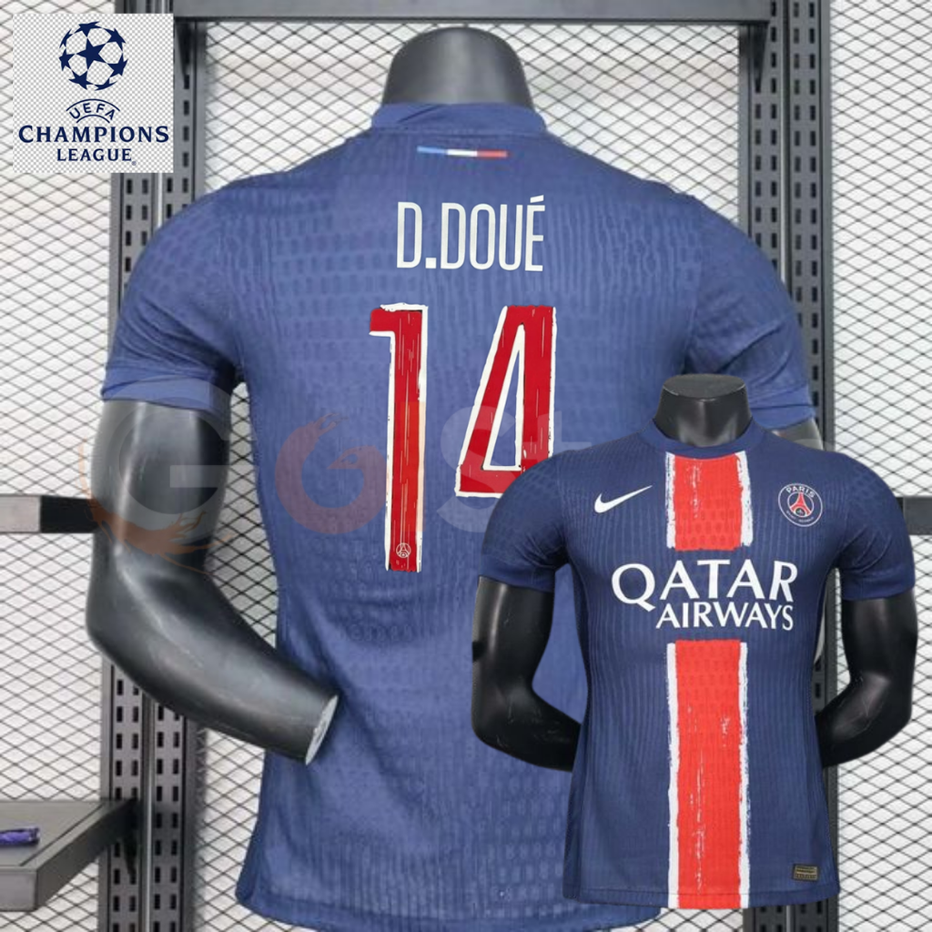 PSG 2024–2025 Home Player Jersey – Doué #14