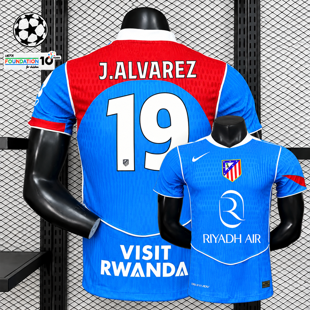 Atlético Madrid 2025-26 Third Away Jersey – Alvarez 19 | Short Sleeve | S–2XL