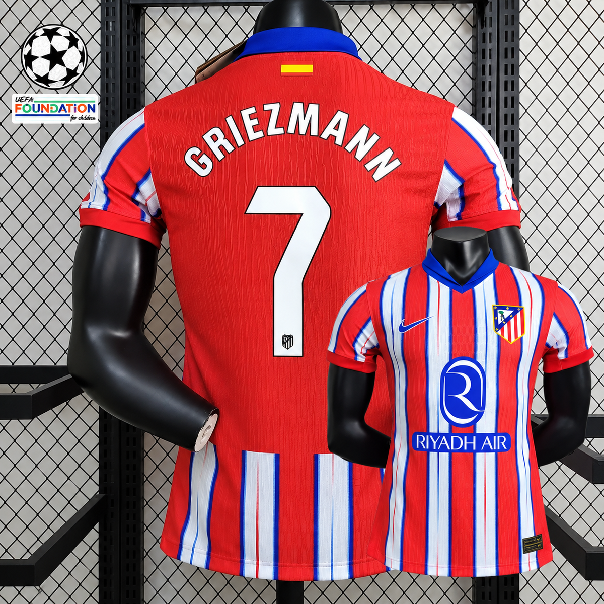 Atlético Madrid 2024-25 Home Jersey – Griezmann 7 | Short Sleeve | S–2XL