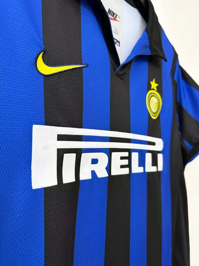 Inter Milan 1998-1999 Retro Home Short Sleeve Jersey #10 Baggio Serie A UCL Patch Personalized Rare