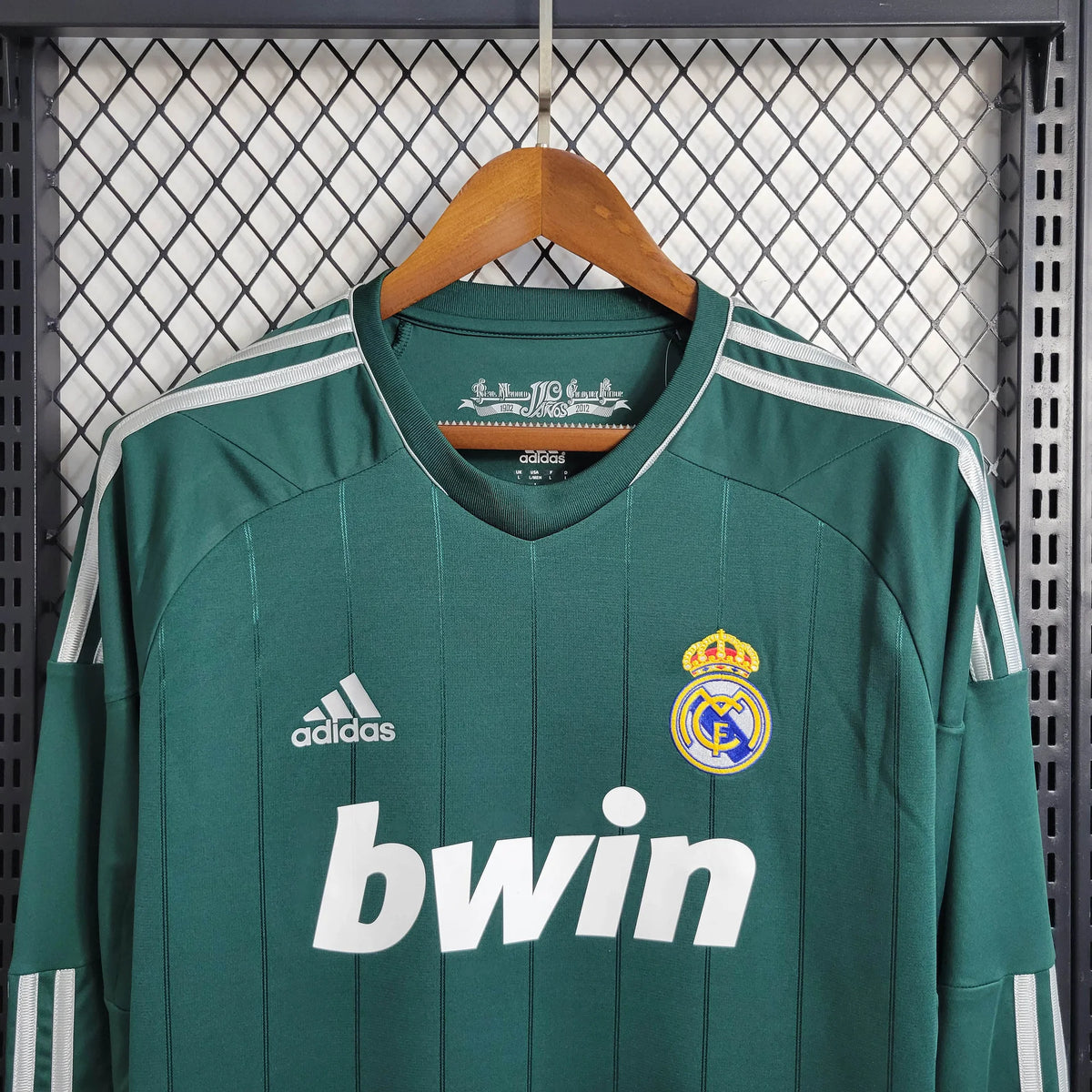 2012/13 Real Madrid Retro Away Green Long Sleeve Jersey #7 Ronaldo UCL & La Liga Personalized