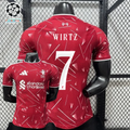 2026-2027 Liverpool Player Version Home Short Sleeve Jersey #7 Wirtz Personalized UCL Patch