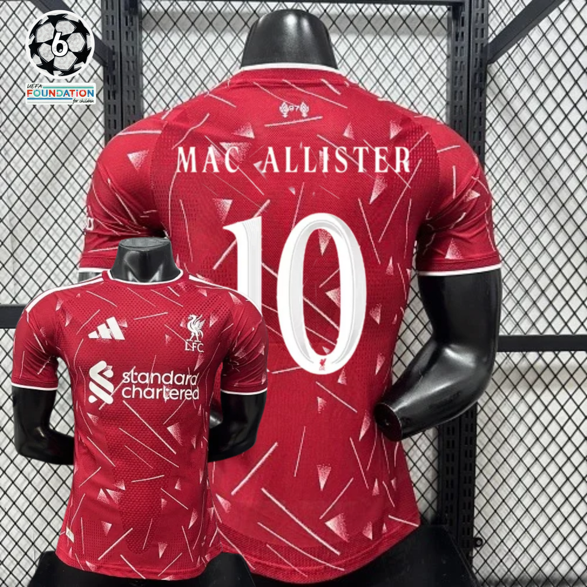 2026-2027 Liverpool Player Version Home Short Sleeve Jersey #10 Mac Allister Personalized UCL Patch