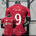 2026-2027 Liverpool Player Version Home Short Sleeve Jersey #9 Isak Personalized UCL Patch