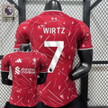 2026-2027 Liverpool Player Version Home Short Sleeve Jersey #7 Wirtz Personalized PL Patch