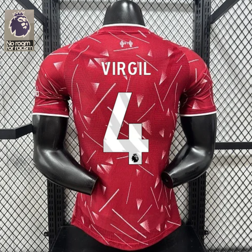 2026-2027 Liverpool Player Version Home Short Sleeve Jersey #4 Van Dijk Personalized PL Patch