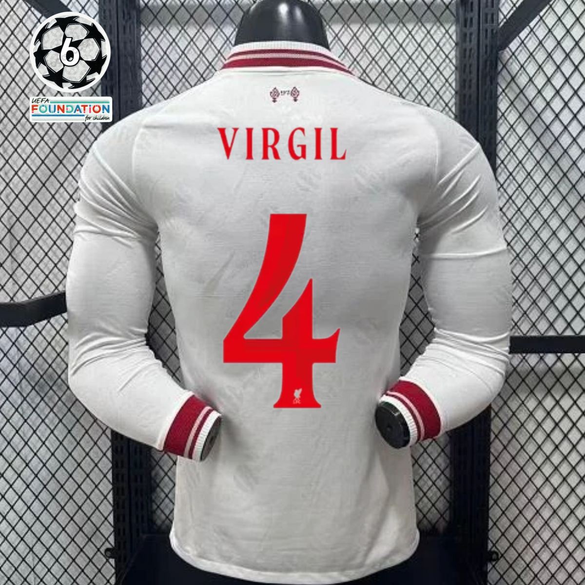 2026-2027 Liverpool Player Version Away Long Sleeve Jersey #4 Van Dijk Personalized UCL Patch