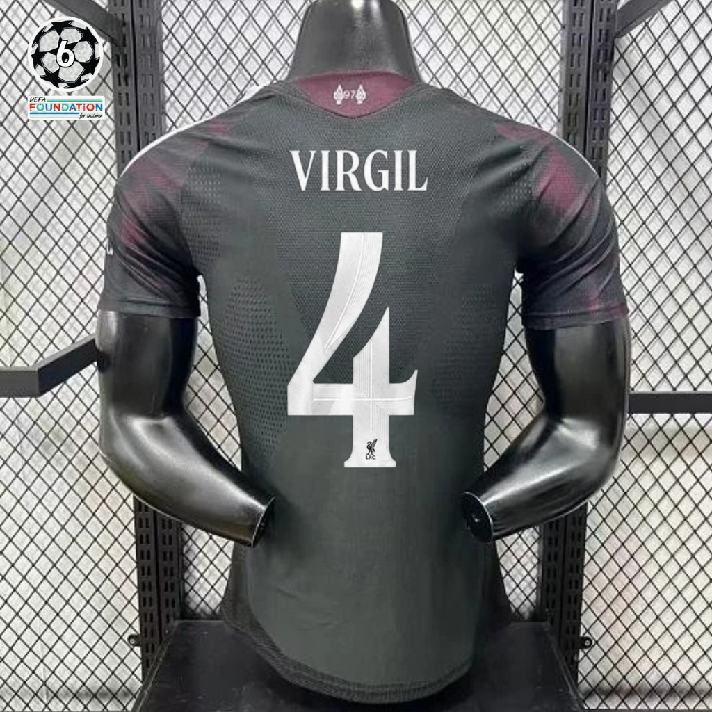 2026-2027 Liverpool Player Version Third Away Short Sleeve Jersey #4 Van Dijk Personalized UCL Patch