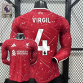 2026-2027 Liverpool Player Version Home Long Sleeve Jersey #4 Virgil Personalized PL Patch