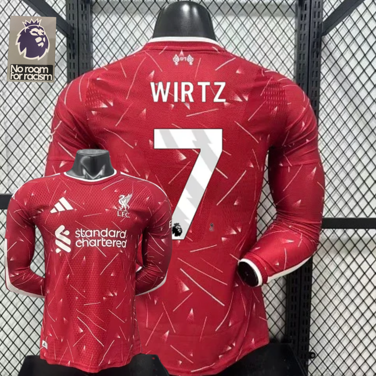 2026-2027 Liverpool Player Version Home Long Sleeve Jersey #7 Wirtz Personalized PL Patch