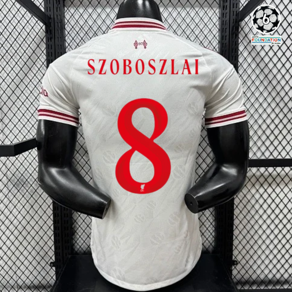 Liverpool 2026-2027 Away Player Version Short Sleeve Jersey #8 Szoboszlai Personalized UCL Patch