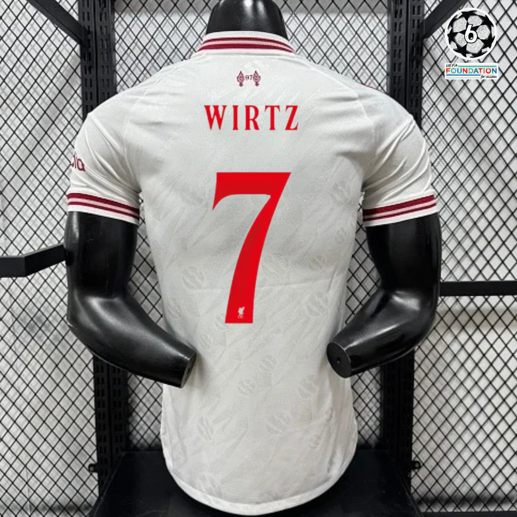 Liverpool 2026-2027 Away Player Version Short Sleeve Jersey #7 Wirtz Personalized UCL Patch