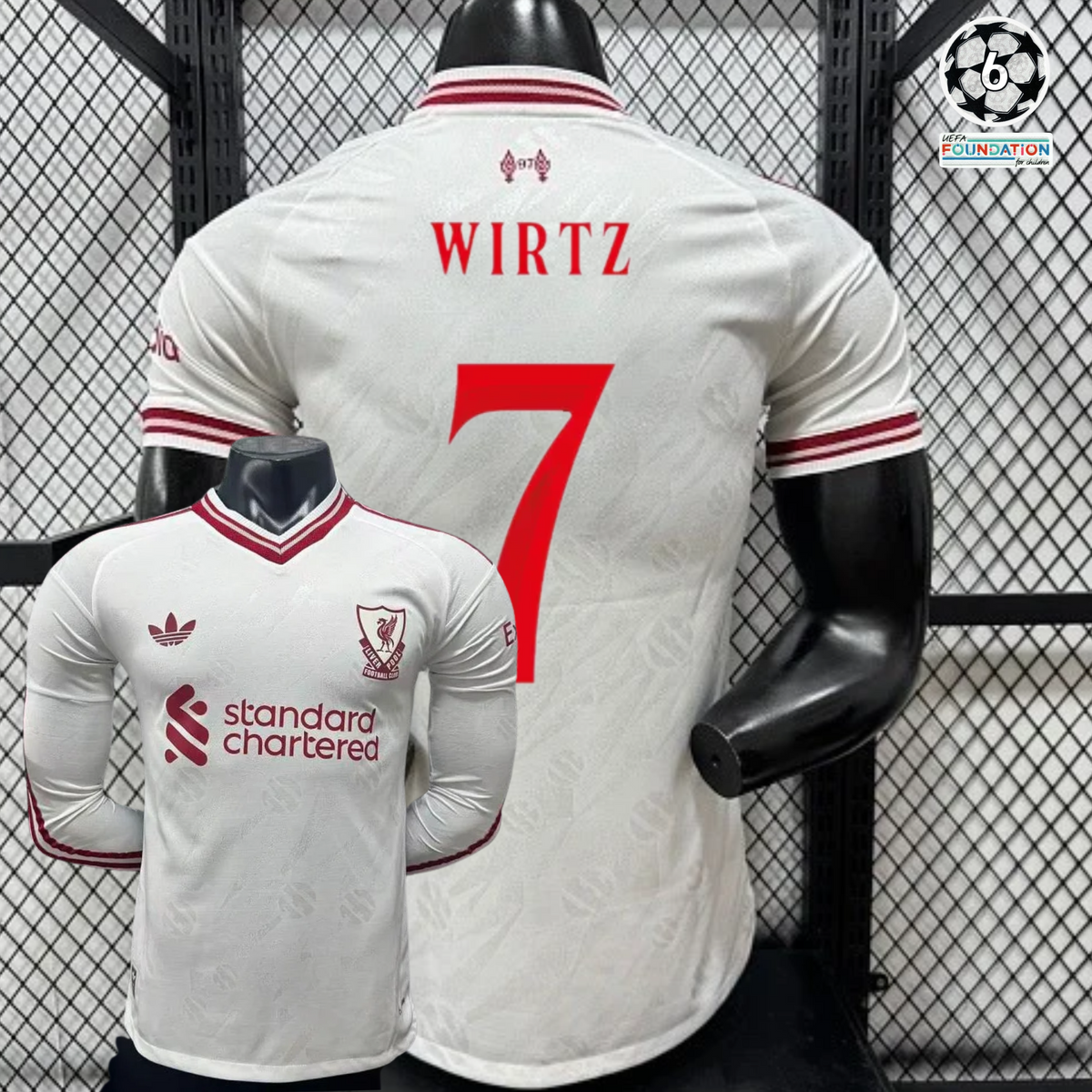 Liverpool 2026-2027 Away Player Version Short Sleeve Jersey #7 Wirtz Personalized UCL Patch