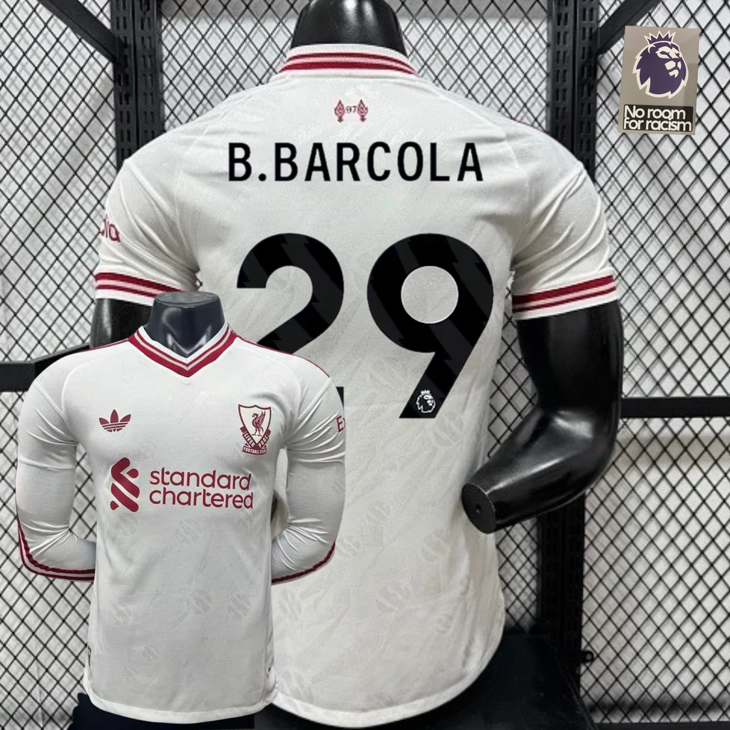 Liverpool 2026-2027 Away Player Version Short Sleeve Jersey #29 Barcola Personalized PL Patch