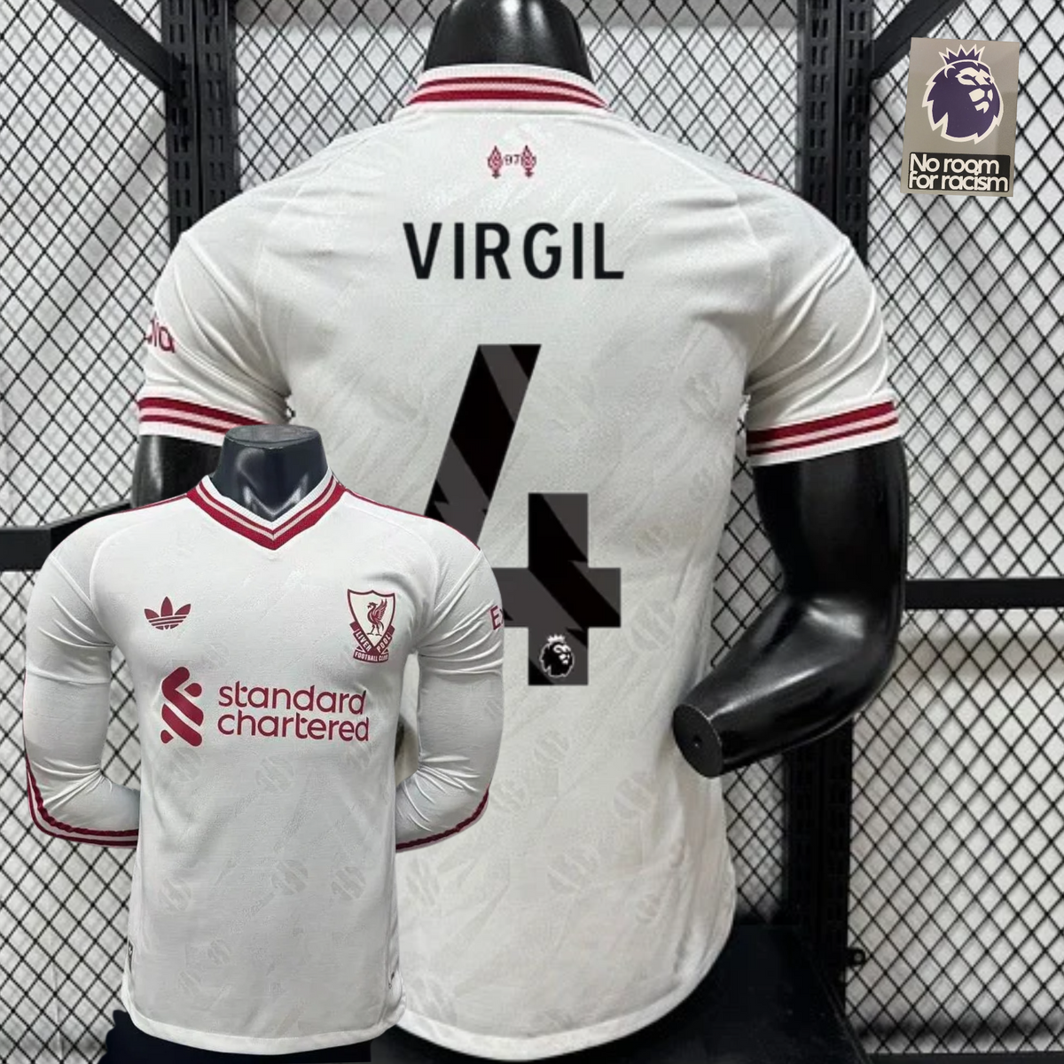 Liverpool 2026-2027 Away Player Version Short Sleeve Jersey #4 Van Dijk Personalized PL Patch