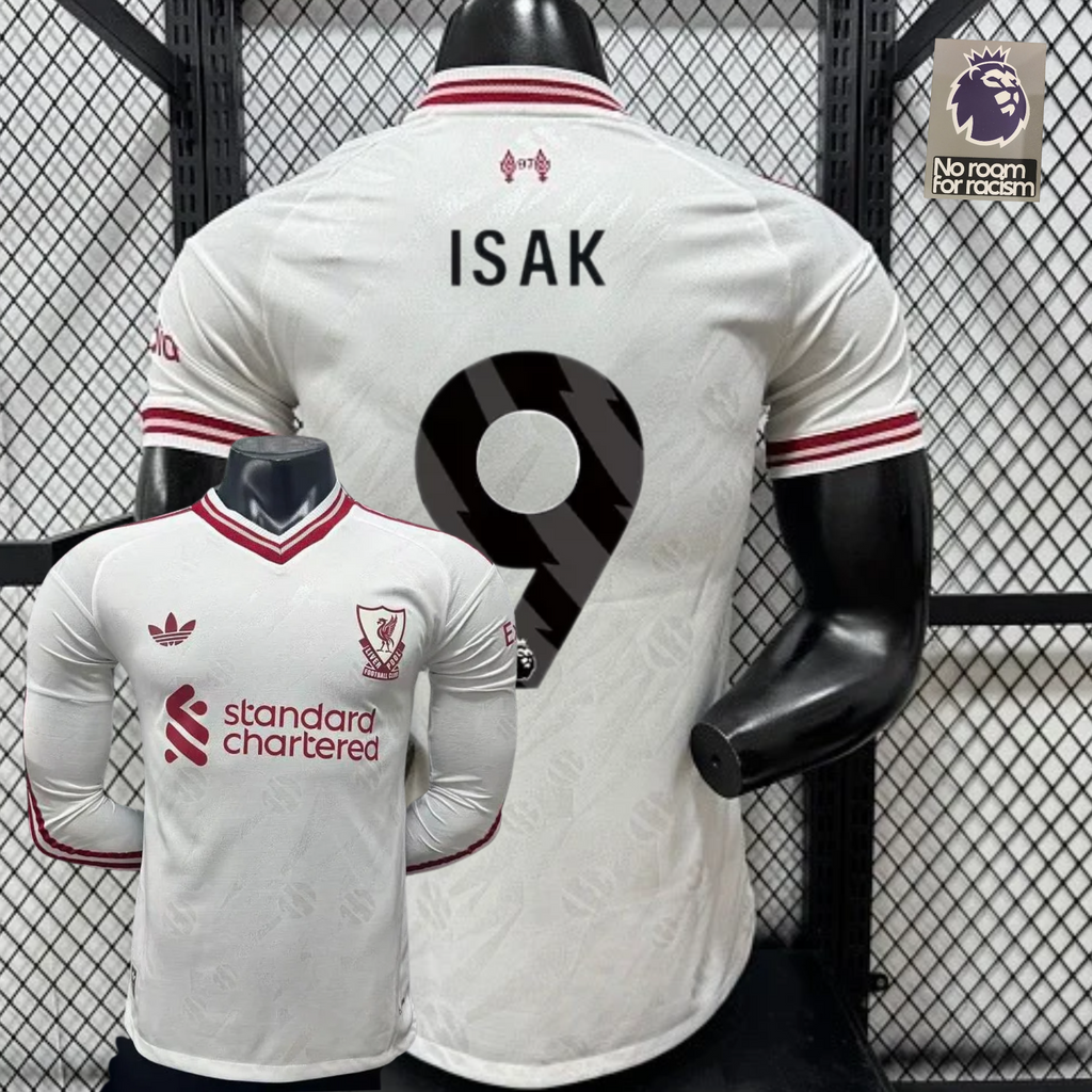 Liverpool 2026-2027 Away Player Version Short Sleeve Jersey #9 Isak Personalized PL Patch