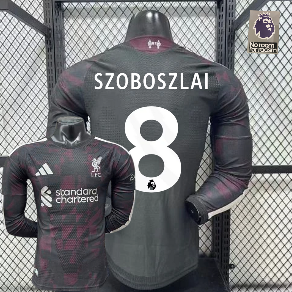 Liverpool 2026-2027 Away Long Sleeve Player Version Jersey #8 Szoboszlai Personalized PL UCL Rare