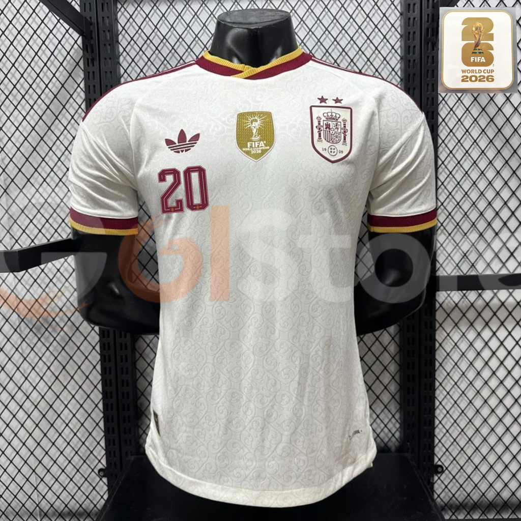 Spain 2026 World Cup Champions Home Jersey 2 Stars #20 Pedri Patch Personalized S-3XL
