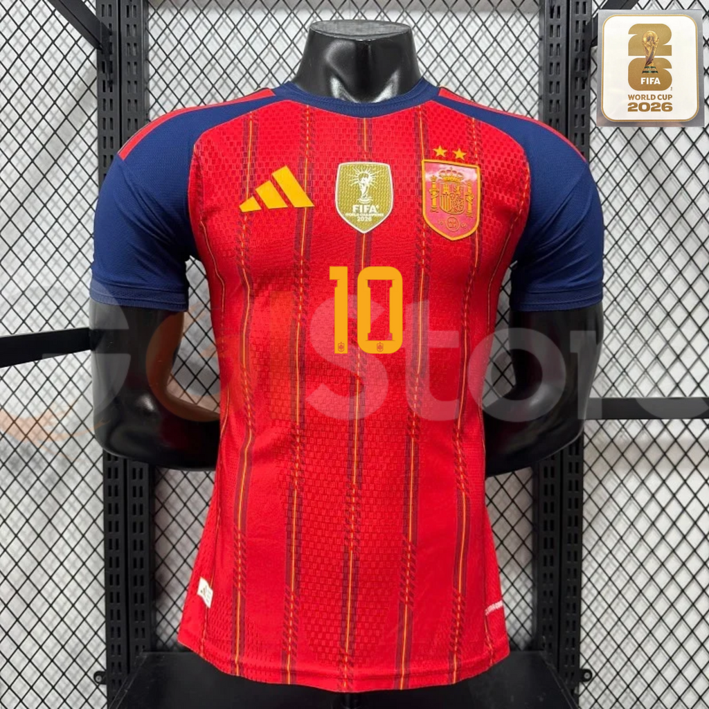 Spain 2026 Home Player Jersey Olmo #10 Two-Star