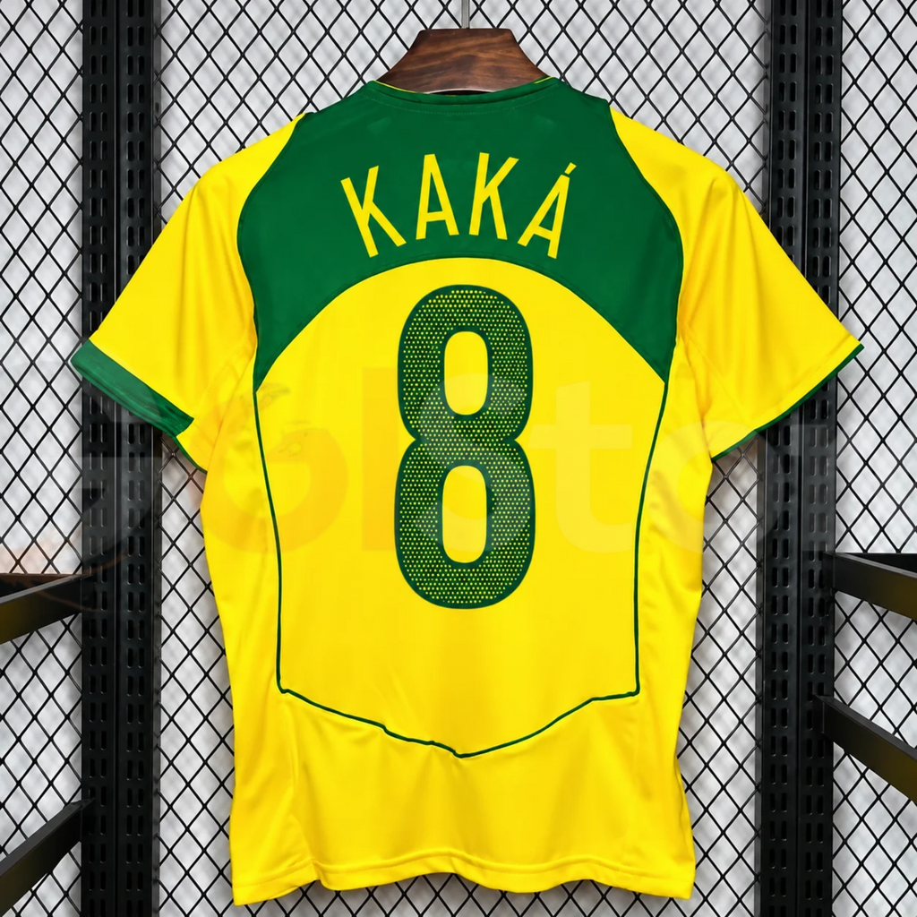 Brazil 2004 Retro Home Jersey – Kaká #8